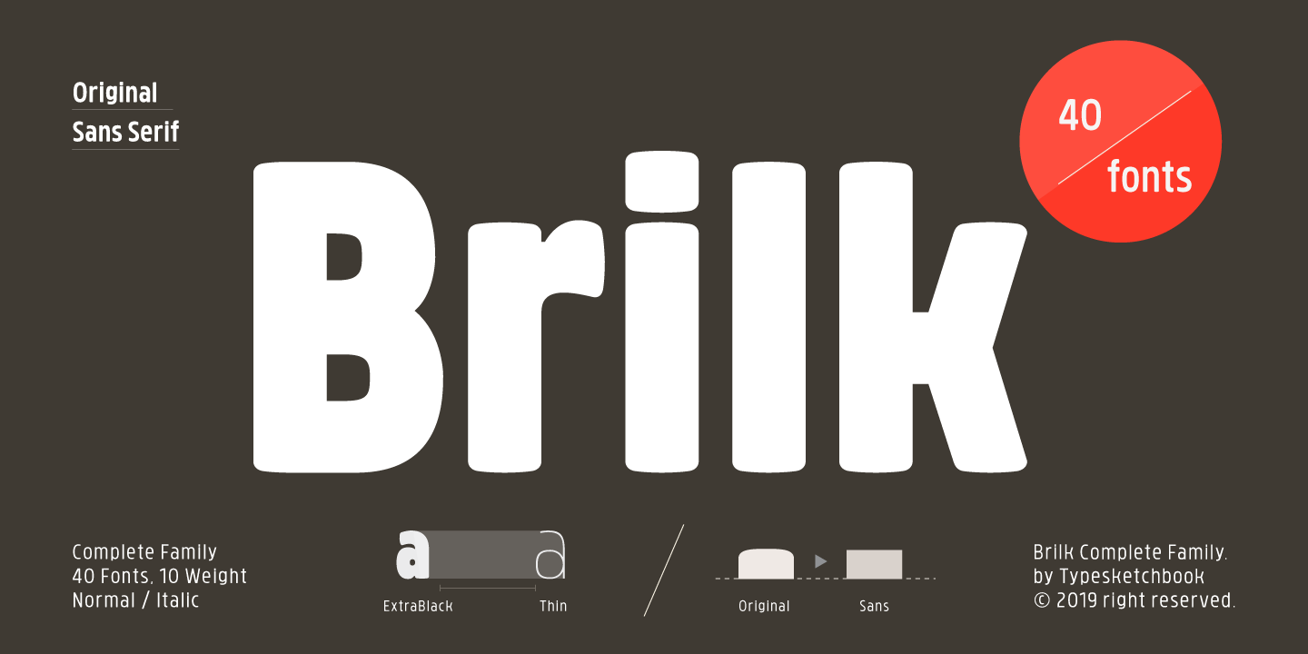 Przykład czcionki Brilk Medium